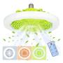 Imagem de Ventilador Lâmpada de Teto Aromaterapia Led Ajustável Controle 3 em 1 Sala de Estar Branco Frio Quente Quarto Casa