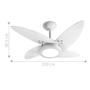 Imagem de Ventilador LED Paris Branco 4 Pás 220V e Controle Remoto