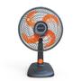 Imagem de Ventilador Mallory De Mesa Elegance 30cm - Preto Laranja