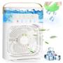 Imagem de Ventilador Mini Ar Condicionado Climatizador Ambiente Fresco - Agua E Gelo Com LED Portátil
