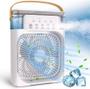 Imagem de Ventilador Mini Ar Condicionado Climatizador Ambiente Fresco - Agua E Gelo Com LED Portátil