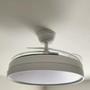 Imagem de Ventilador Opus Led Teto Controle Remoto Pás Retrátil Bivolt Branco e Preto