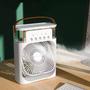 Imagem de Ventilador Portátil Mini Ar Condicionado Climatizador Umidificador com Led Branco