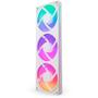 Imagem de Ventoinha NZXT Single-frame F Series, LED RGB Core, 360mm, 3x 120mm, Branco - RF-U36HF-W1