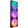 Imagem de Ventoinha NZXT Single-frame F Series, LED RGB Core, 360mm, 3x 120mm, Preto - RF-U36HF-B1