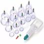Imagem de Ventosaterapia kit 12 ventosas copos massoterapia chines acumputura terapia succao estetica