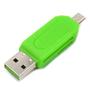 Imagem de (Verde) Tudo em 1 USB Memory Card Reader Micro USB OTG para USB