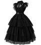 Imagem de Vestido Avady Wednesday Addams para meninas, festas de famíl