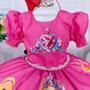 Imagem de Vestido Barbie luxo infantil pink festa tema