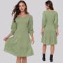 Imagem de Vestido Basico Keen Moda Verde Tam G