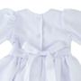 Imagem de Vestido Bebê Flores ML Pérolas Godê Com Fita Branco