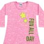 Imagem de Vestido Bebê Menina Moletom Estrelas Rosa