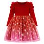 Imagem de Vestido Bkixhv Toddler Baby Girl Velvet Tule Roupa de Natal