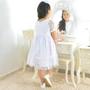 Imagem de Vestido Branco Infantil Tule Poá: Elegância para Ocasiões Especiais