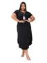 Imagem de Vestido Camiseta Maxi Longo com Fendas Plus Size