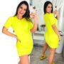 Imagem de Vestido Camisetão Camisão Feminino Curto ViscoLycra Moda