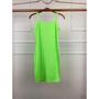 Imagem de Vestido canelado alça fina neon curto feminino.