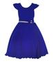 Imagem de Vestido Casual Azul Royal Infantil Crepe Festa Casamento Top