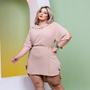 Imagem de Vestido Chemise Feminino Plus Size Corrente Camisa