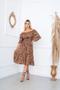 Imagem de Vestido Ciganinha Midi Moda Evangélica Lastex Com Elástico - ONÇA