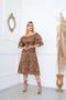 Imagem de Vestido Ciganinha Midi Moda Evangélica Lastex Com Elástico - ONÇA