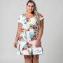 Imagem de Vestido Ciganinha Plus Size Estampas Verão Tamanho Grande Dora 