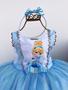 Imagem de Vestido Cinderela Azul Celeste Infantil Menina Luxo