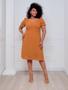 Imagem de Vestido Crepe Duna Com Bordado Plussize