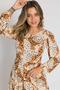 Imagem de Vestido Curto Animal Print Cess - PP - Bege