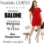 Imagem de Vestido Curto Casual Canelado Manga Balonê Moda Feminina Primavera Verão Slim 3063A