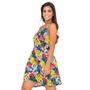 Imagem de Vestido Curto Estampado Alça Transpassado Com Elástico