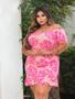 Imagem de Vestido Curto Feminino Ciganinha Plus Size Babado