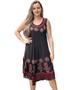 Imagem de Vestido Curto Indiana Trapézio Bordada Batik Plus Size 55