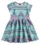 Imagem de Vestido curto infantil verde floral