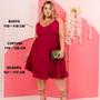 Imagem de Vestido Curto Plus Size Rodado Soltinho Alça 3 Maria