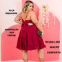 Imagem de Vestido Curto Plus Size Rodado Soltinho Alça 3 Maria