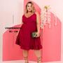 Imagem de Vestido Curto Plus Size Rodado Soltinho Alça 3 Maria