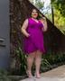 Imagem de Vestido Curto Regata Saia Transpassada De Babado Plus Size