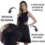 Imagem de Vestido Curto sem Manga com Renda Alfaiataria Verão Tendencia Festa Elegante Midi Social Modinha Casual Leve VL0512