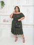 Imagem de Vestido Curto Viscolinho Pipoca Plus Size