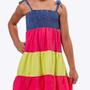 Imagem de Vestido de Alça Colorido Infantil Menina Vigat 4922