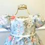 Imagem de Vestido de bebê festa Petit Cherie jardim encantado floral azul tam 2