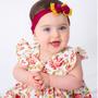 Imagem de Vestido de Bebê Roupa Menina Infantil Com Tiara 100% Algodão Mundo Nina Mariah