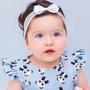 Imagem de Vestido de Bebê Roupa Menina Infantil Com Tiara 100% Algodão - Panda