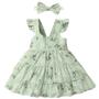 Imagem de Vestido de Camisola Estampado Verde para Menina - Estilo Elegante para o Verão