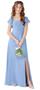 Imagem de Vestido de dama de honra Jirocum Chiffon A Line Steel Blue Girl JR001