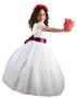 Vestido de dama formatura florista renda 3d com manga longo com faixa e luva p - PARTYLIGHT ATELIER DAS NOIVAS Imagem de Vestido de dama formatura florista renda 3d com manga longo com faixa e luva p