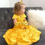 Imagem de Vestido de fantasia de princesa para meninas, cosplay de Halloween, amarelo