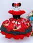 Imagem de Vestido De Festa Infantil Minnie Vermelha Busto Liso