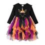 Imagem de Vestido de Halloween Infantil para Meninas - Fantasia de Abóbora, Bruxa, Morcego ou Princesa